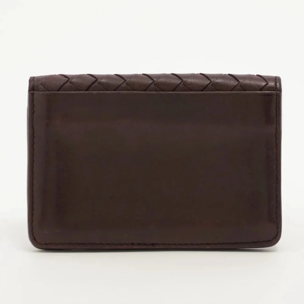 Bottega Veneta Intrecciato Folded Wallet - Dark Brown - Picture 2 of 5